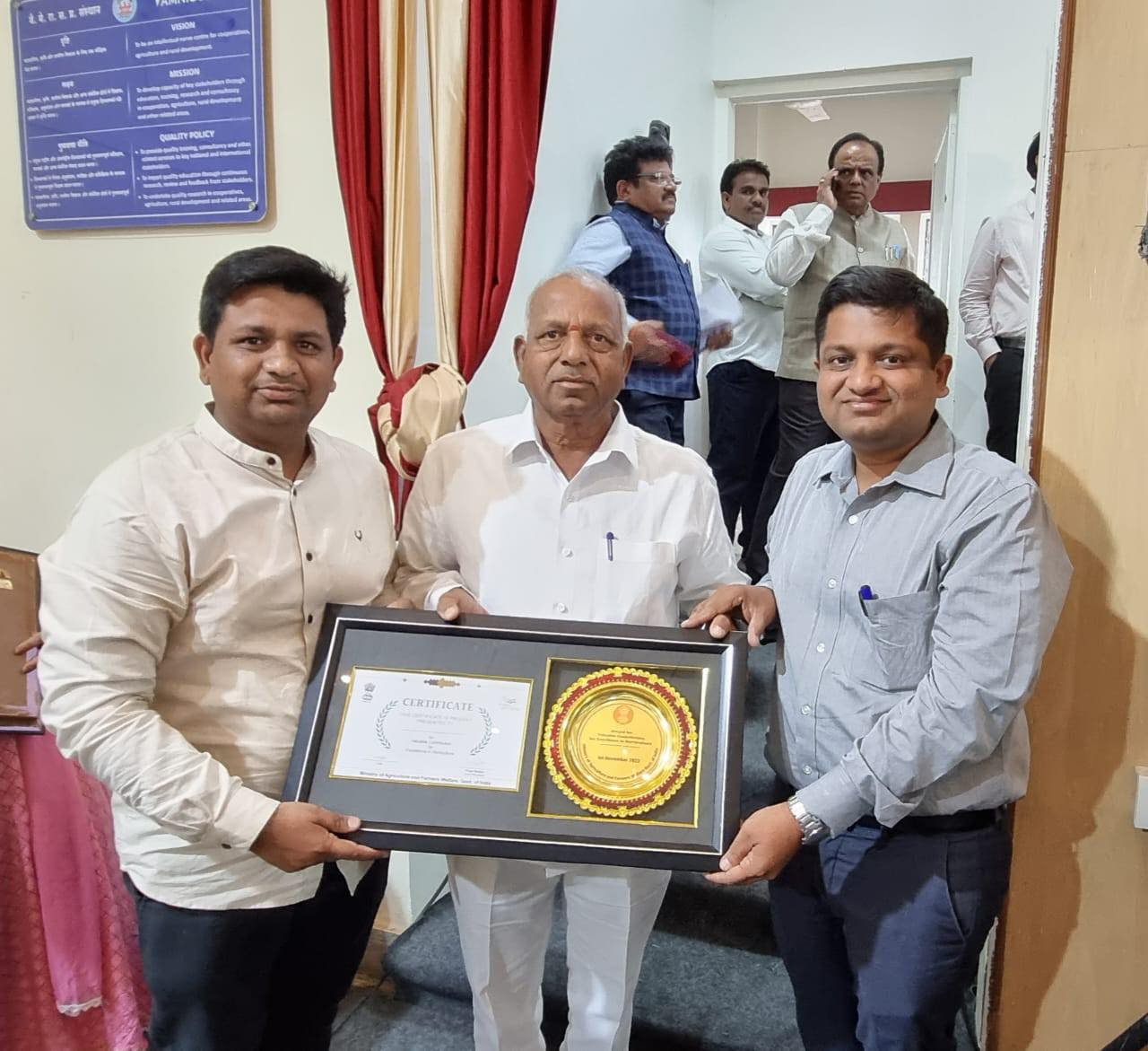 National award by ministry of agriculture